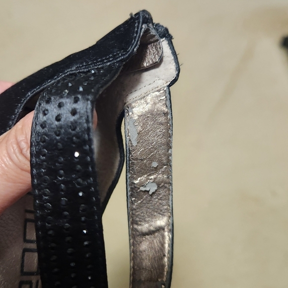 MODA Rhinestone Peep Toe Heels Size 8 - Picture 8 of 9